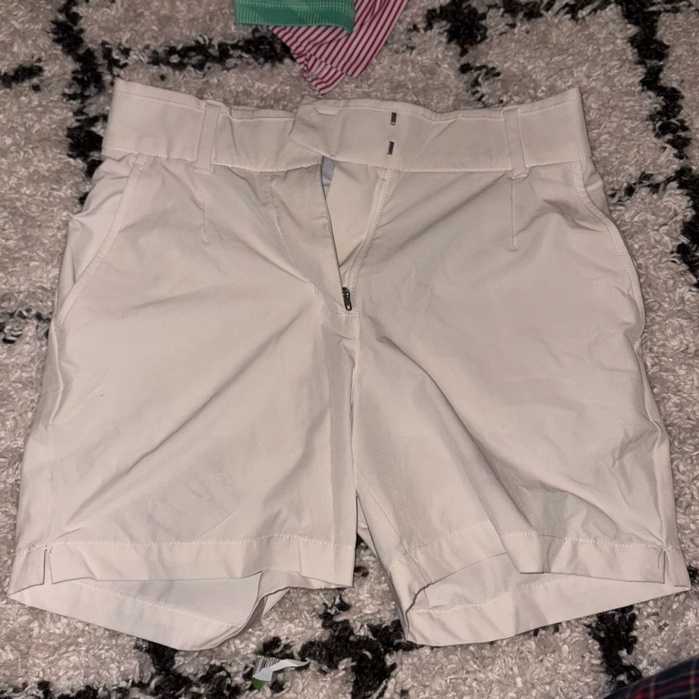 Women's White Golf Shorts